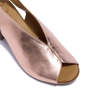 Carl Scarpa Buttercup Rose Gold Leather Sandals